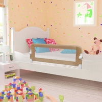  Toddler Safety Bed Rail Taupe 102x42 cm Polyester