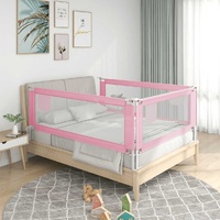  Toddler Safety Bed Rail Pink 90x25 cm Fabric