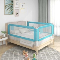  Toddler Safety Bed Rail Blue 200x25 cm Fabric
