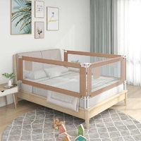  Toddler Safety Bed Rail Taupe 200x25 cm Fabric