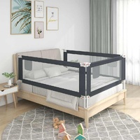  Toddler Safety Bed Rail Dark Grey 140x25 cm Fabric