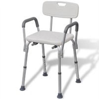  Shower Chair Aluminium White