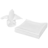  Dinner Napkins 100 pcs White 50 x 50 cm