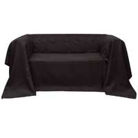  Micro-suede Couch Slipcover Brown 270 x 350 cm