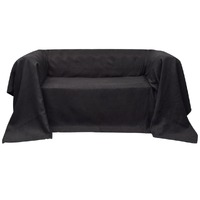  Micro-suede Couch Slipcover Anthracite 270 x 350 cm