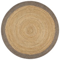  Handmade Rug Jute with Grey Border 150 cm