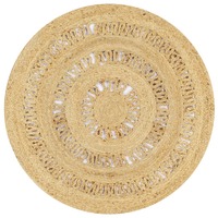  Handmade Rug Braided Jute 90 cm