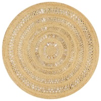  Handmade Rug Braided Jute 150 cm