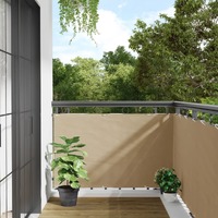  Balcony Screen Beige 90x500 cm Oxford Fabric
