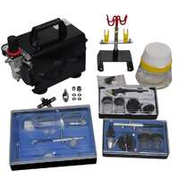  Airbrush compressor set with 3 pistols 255 x 135 x 220 mm