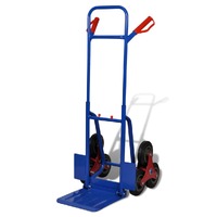  Folding Sack Truck with 6 Wheels Blue