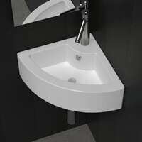  Wash Basin with Overflow 45x32x12.5 cm White