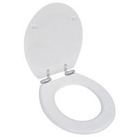  Toilet Seats with Soft Close Lids MDF White
