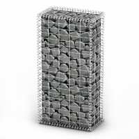  Gabion Basket with Lids Galvanised Wire 100 x 50 x 30 cm