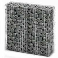  Gabion Basket with Lids Galvanised Wire 100 x 100 x 30 cm