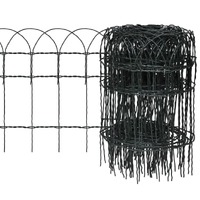  Garden Border Fence Powder-coated Iron 10x0.4 m