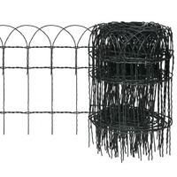  Garden Border Fence Powder-coated Iron 25x0.4 m