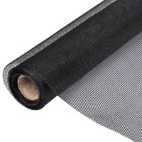  Mesh Screen Fiberglass 100x500 cm Black