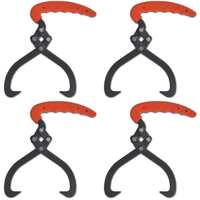  4 pcs Log Tongs with PVC Handle