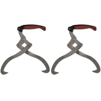  2 pcs Log Tongs with TPR Handle