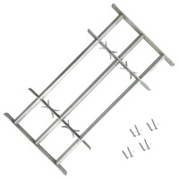  Adjustable Security Grille for Windows with 3 Crossbars 700-1050 mm