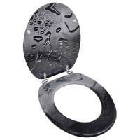  Toilet Seats with Hard Close Lids MDF Water