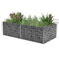  Gabion Planter Galvanised Steel 180x90x50 cm
