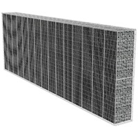  Gabion Wall with Cover Galvanised Steel 600x50x200 cm