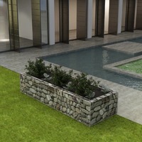  Gabion Raised Bed Steel 270x90x50 cm