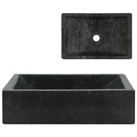  Sink 45x30x12 cm Marble High Gloss Black