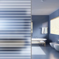  Frosted Privacy Window Film Adhesive Stripes 0.9x5 m