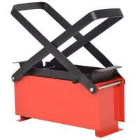  Paper Log Briquette Maker Steel 34x14x14 cm Black and Red
