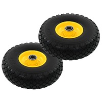  Sack Truck Wheels 2 pcs Solid PU 3.00-4