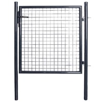  Mesh Garden Gate Galvanised Steel 85.5x100 cm Grey