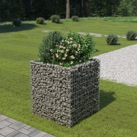  Gabion Raised Bed Galvanised Steel 90x90x100 cm