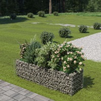  Gabion Raised Bed Galvanised Steel 180x50x50 cm
