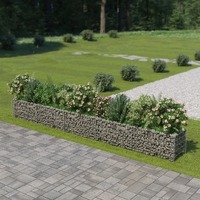  Gabion Raised Bed Galvanised Steel 450x50x50 cm