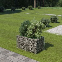  Gabion Raised Bed Galvanised Steel 90x50x50 cm