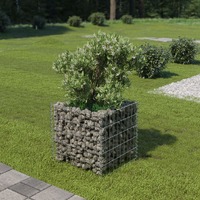  Gabion Raised Bed Galvanised Steel 50x50x50 cm