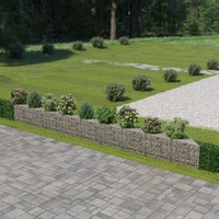  Gabion Wall Galvanised Steel 630x30x50 cm