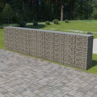  Gabion Wall with Covers Galvanised Steel 600x50x150 cm