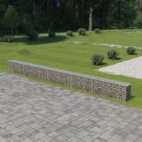  Gabion Wall with Covers Galvanised Steel 600x30x50 cm