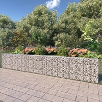  Gabion Wall with Covers Galvanised Steel 600x30x100 cm