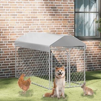  Outdoor Dog Kennel with Roof 200x100x125 cm