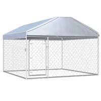  Outdoor Dog Kennel with Roof 200x200x135 cm