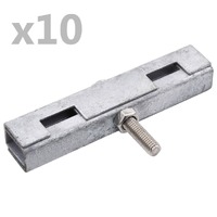  Garden U Mat Connector 10 Sets Silver