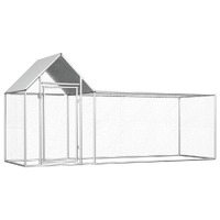  Chicken Coop 3x1x1.5 m Galvanised Steel