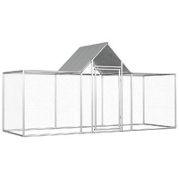  Chicken Coop 3x1x1.5 m Galvanised Steel