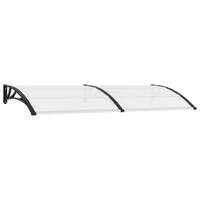  Door Canopy Black and Transparent 240x75 cm PC