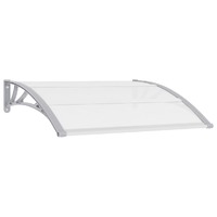  Door Canopy Grey and Transparent 120x75 cm PC